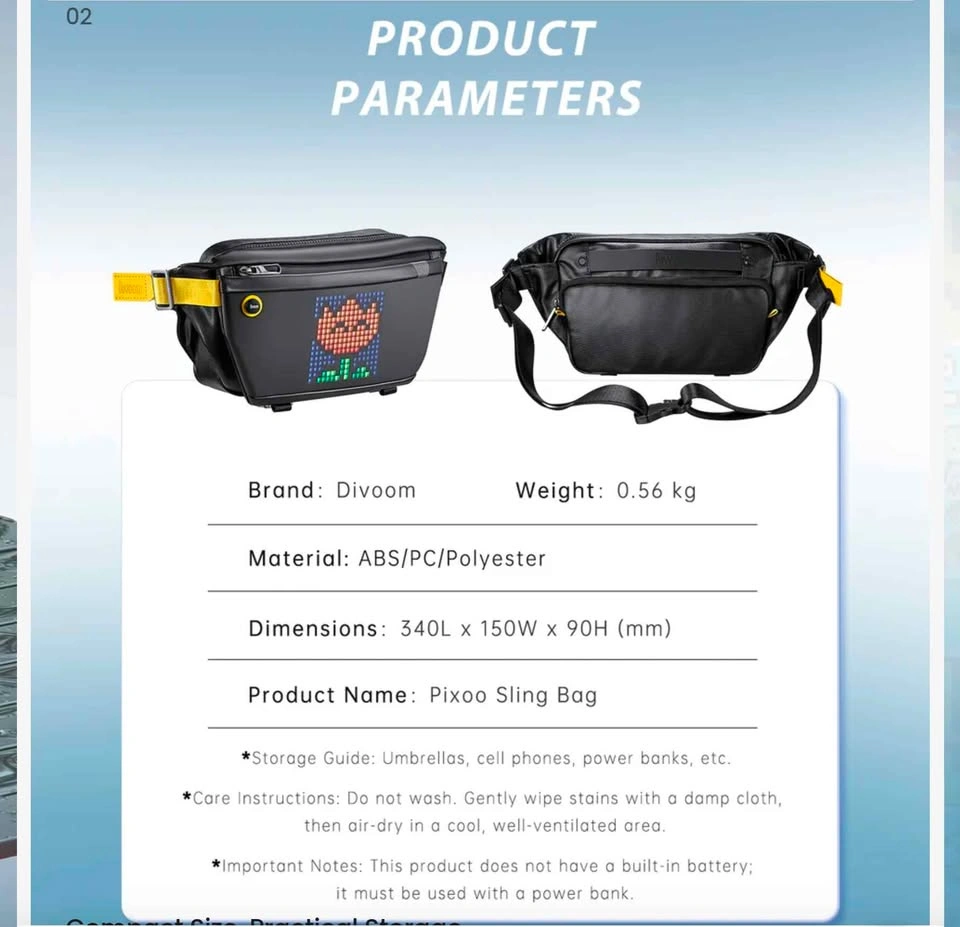 Divoom Smart Led Sling Bag - photo 4