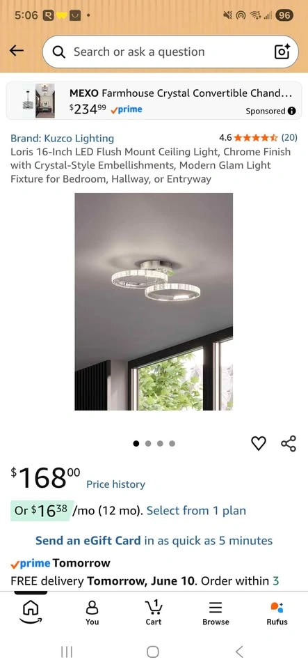 Ceiling Light Chandelier New in box - photo 2
