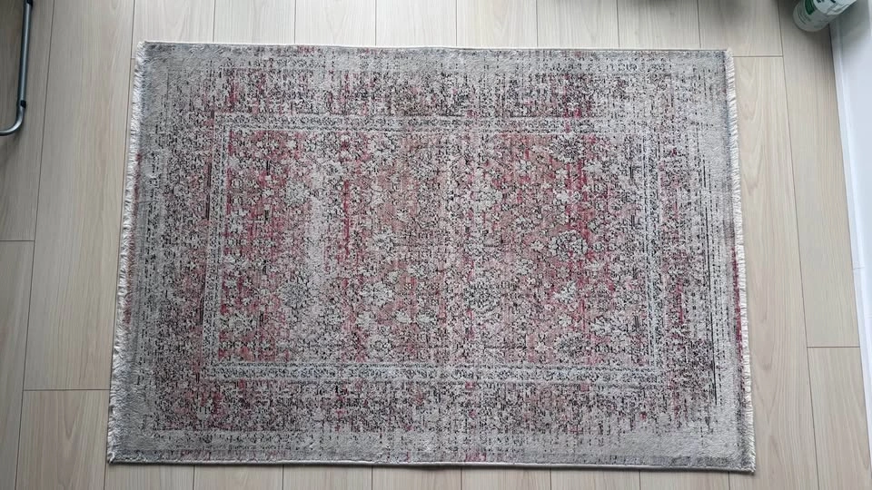 Vintage-Style Area Rug (Pink/Grey/Cream) - photo 4