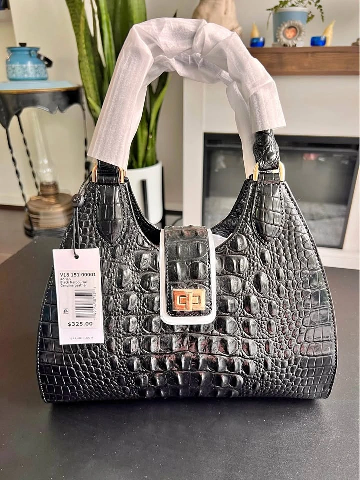 Brahmin Adrian Black Melbourne Handbag New With Tags