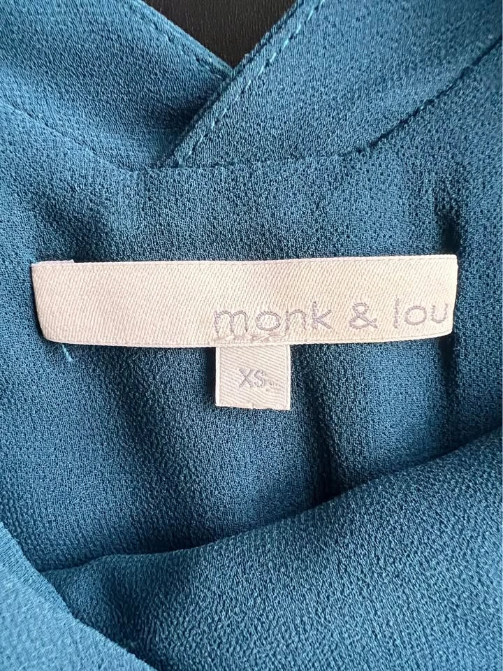 monk & lou Teal Sleeveless Dress XS - photo 3