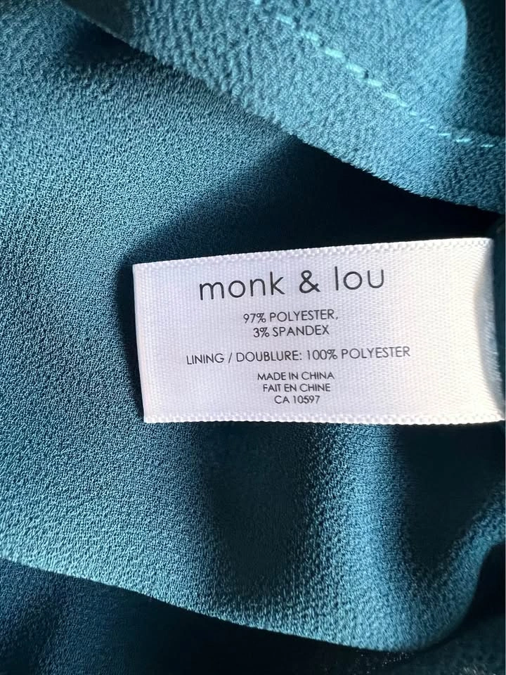 monk & lou Teal Sleeveless Dress XS - photo 4