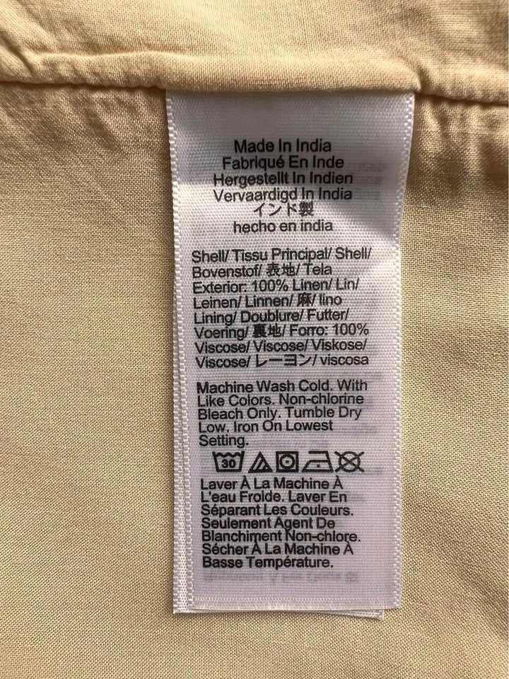 J Crew Linen Beige button down vest - photo 4