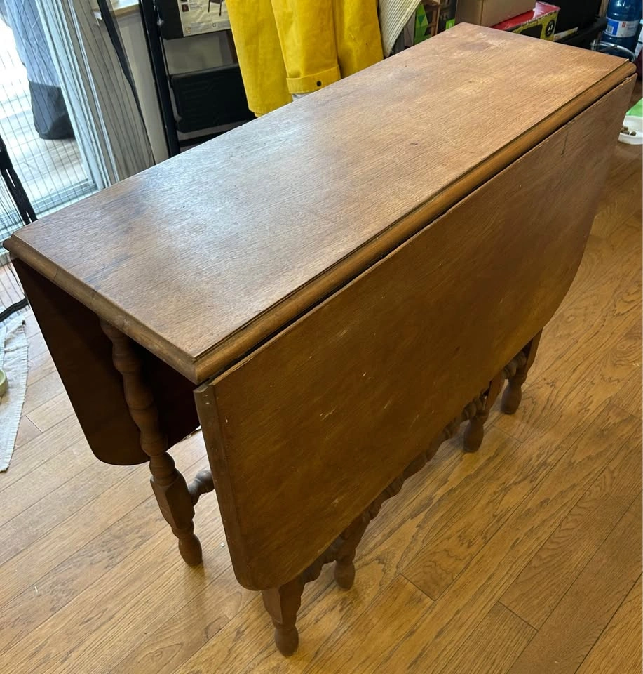 William & Mary Style Gate-Leg Drop Leaf Table – Solid Wood Vinta - photo 2