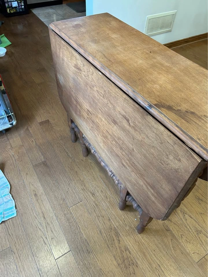 William & Mary Style Gate-Leg Drop Leaf Table – Solid Wood Vinta - photo 3