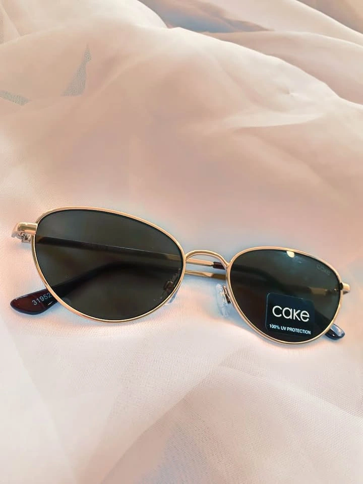CAKE Eyewear Gold Oval Sunglasses - New - photo 5