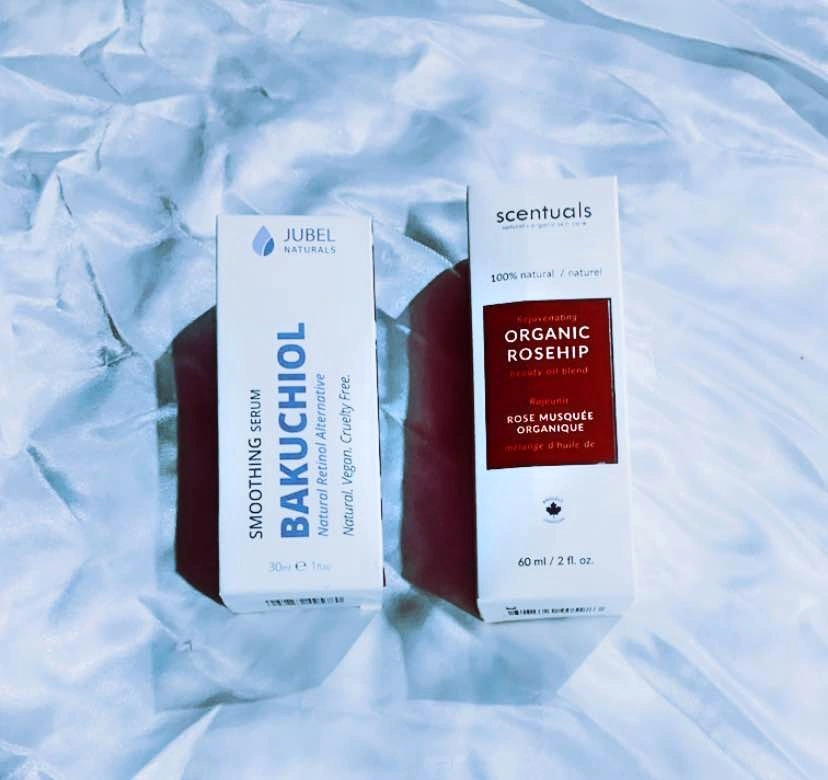Jubel Naturals Bakuchiol Serum and Scentuals Rosehip Oil