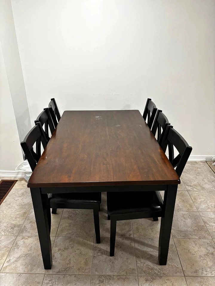 Ketron 6-Person Dining Set – Espresso/Black
