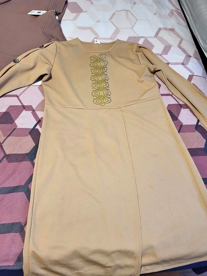 Tan embroidered long sleeve