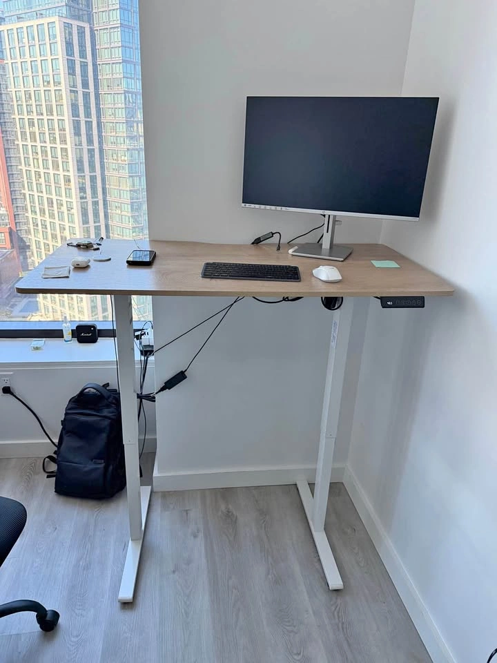 Standing Desk, 48 × 24 Inches Electric Height Adjustable