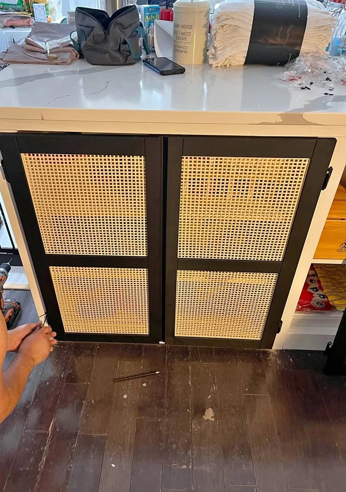 Customized ikea IVAR doors with hinges