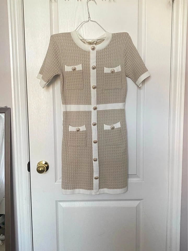 Beige preppy dress