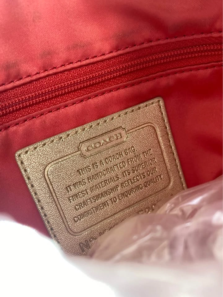 Coach Satin Signature Shoulder Bag in Champagne Floral - photo 3