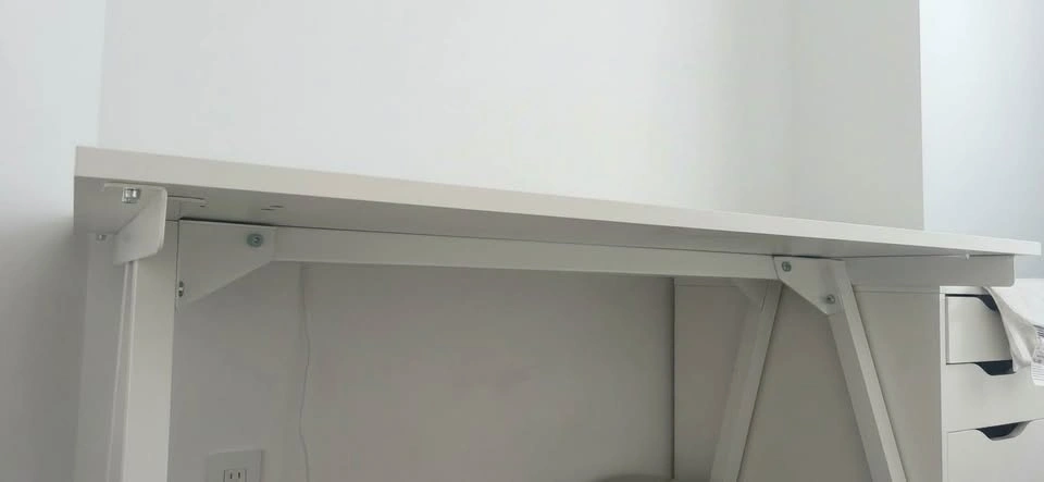 IKEA TROTTEN Desk - White, 120×70cm (Sturdy Steel Legs) - photo 2