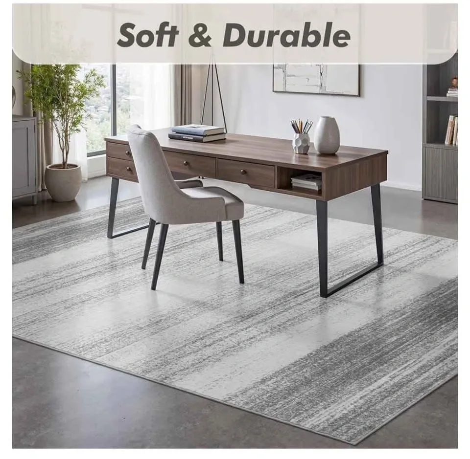 Brand new 8x10 Modern Abstract Area Rug - Grey - photo 3