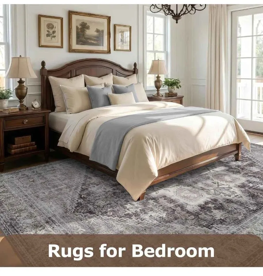 Brand New 8x10 Grey Vintage Floral Medallion Area Rug - photo 2