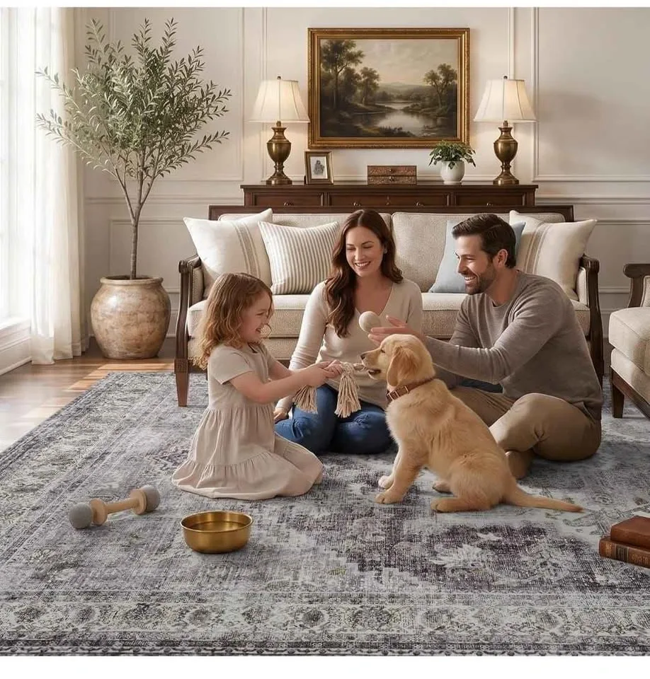 Brand New 8x10 Grey Vintage Floral Medallion Area Rug - photo 5