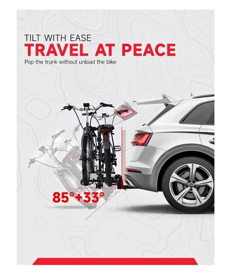 200 lb 2-Bike Hitch Mount Platform Rack for Cars and SUVs