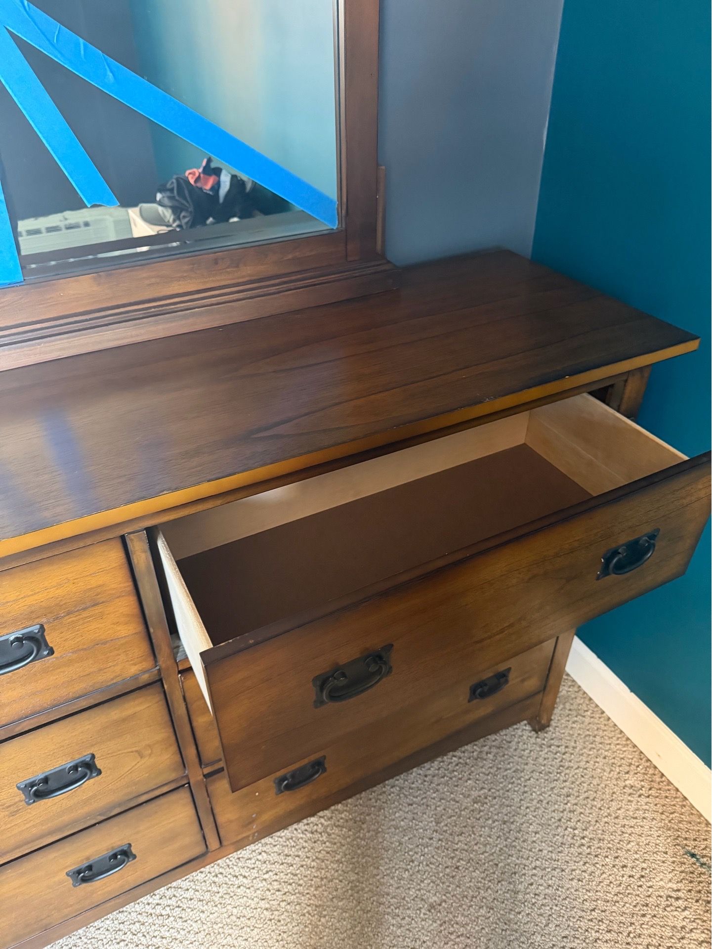 6-Drawer Dresser with Mirror – Mission/Craftsman Style - photo 2