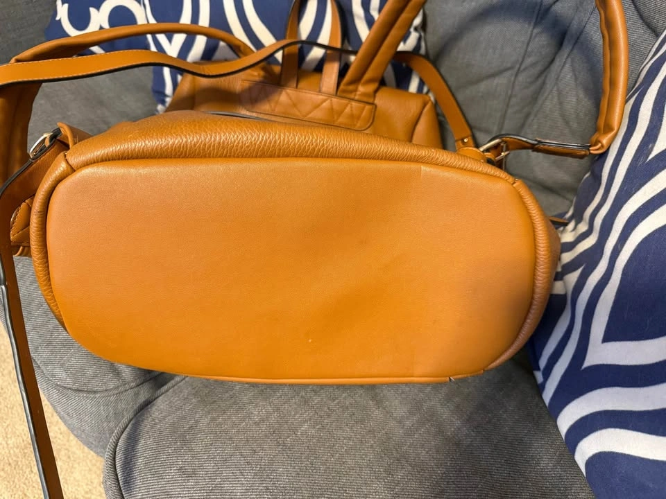 Cognac Commuter Backpack - Poppy & Peonies - photo 4
