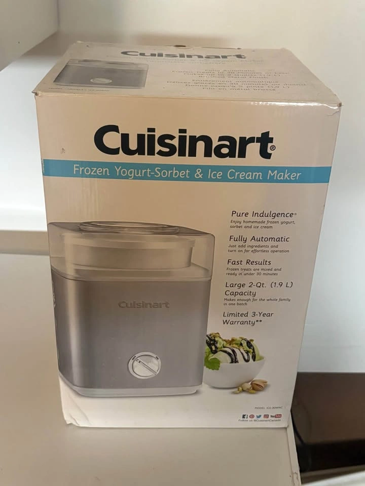 Cuisinart 2 Qt Ice Cream Maker (ICE-30) | Complete w/ Box - photo 2