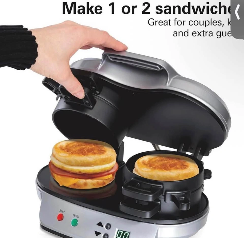 Hamilton Beach Dual Breakfast Sandwich Maker with Timer - photo 5