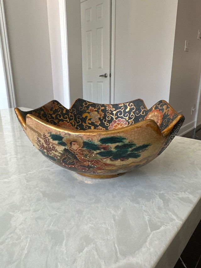 Satsuma vintage gilded enamel centerpiece bowl - photo 2