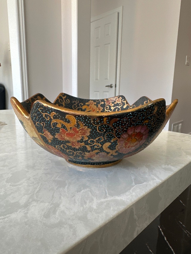 Satsuma vintage gilded enamel centerpiece bowl - photo 5