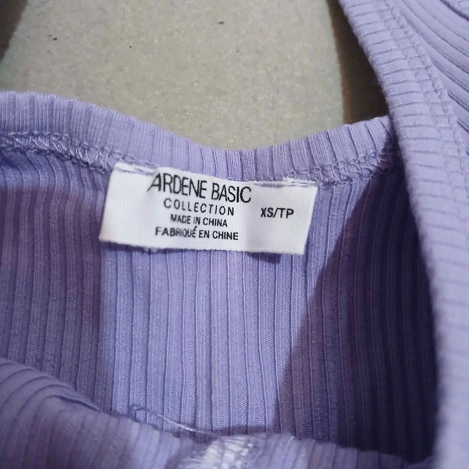 ⚽ Purple Ribbed Cropped Tank Top - photo 3