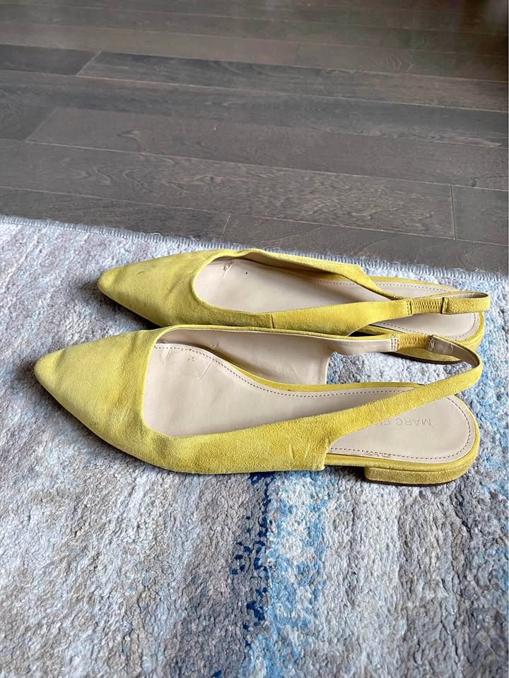 yellow flats size 10