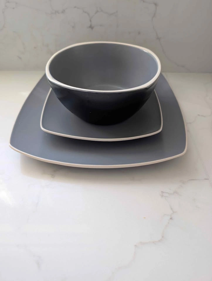 Matte Grey Square Dinnerware Set for 8 - photo 2