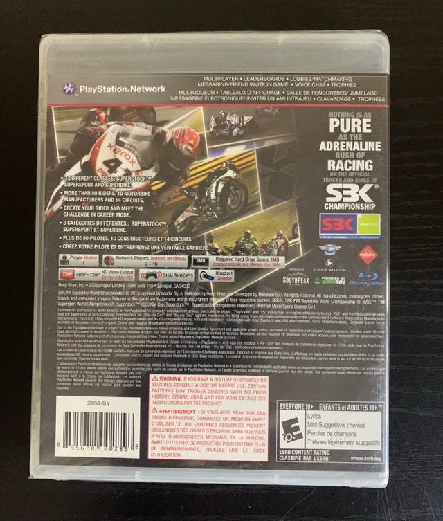 SBK X: Superbike World Championship (PS3) Sealed - photo 2