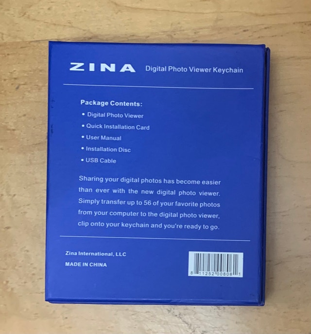 Zina Digital Photo Keychain - photo 2