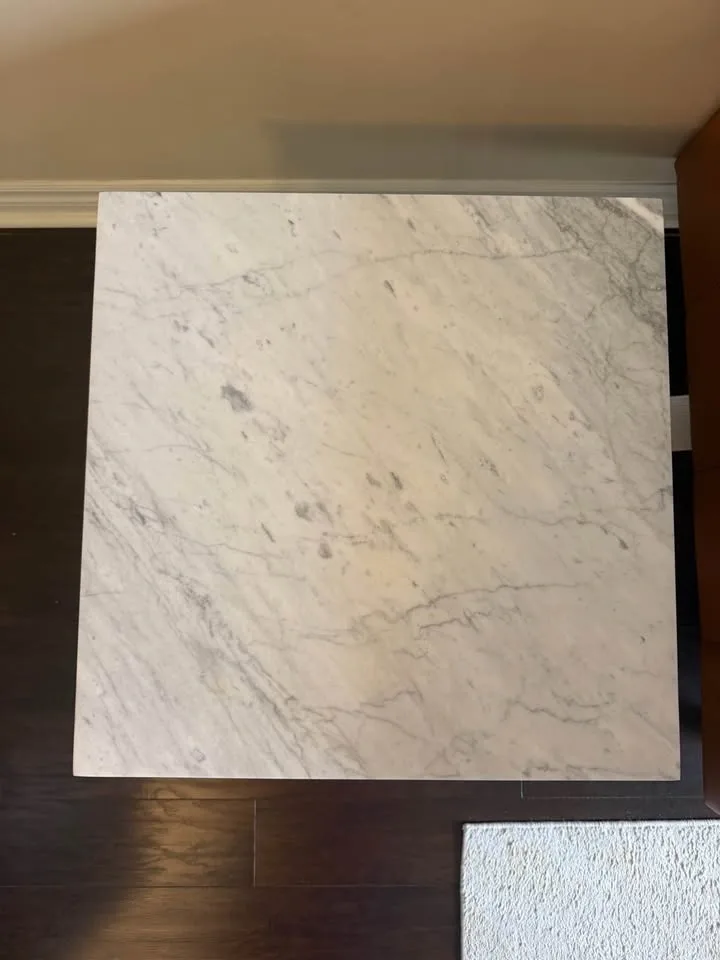 Marble and Chrome Coffee Table and Side Table Set - photo 5