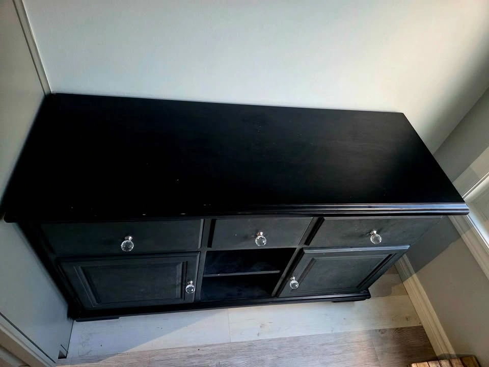 Black Sideboard with Crystal Knobs - photo 2