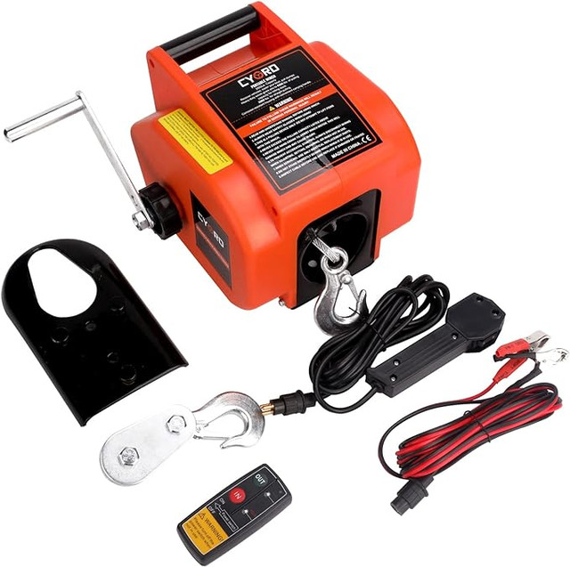 Cygrd 12V Electric Boat Winch 2000 lb