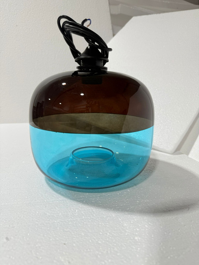 Vintage Industrial Pendant Light – Colorful Shade - photo 4