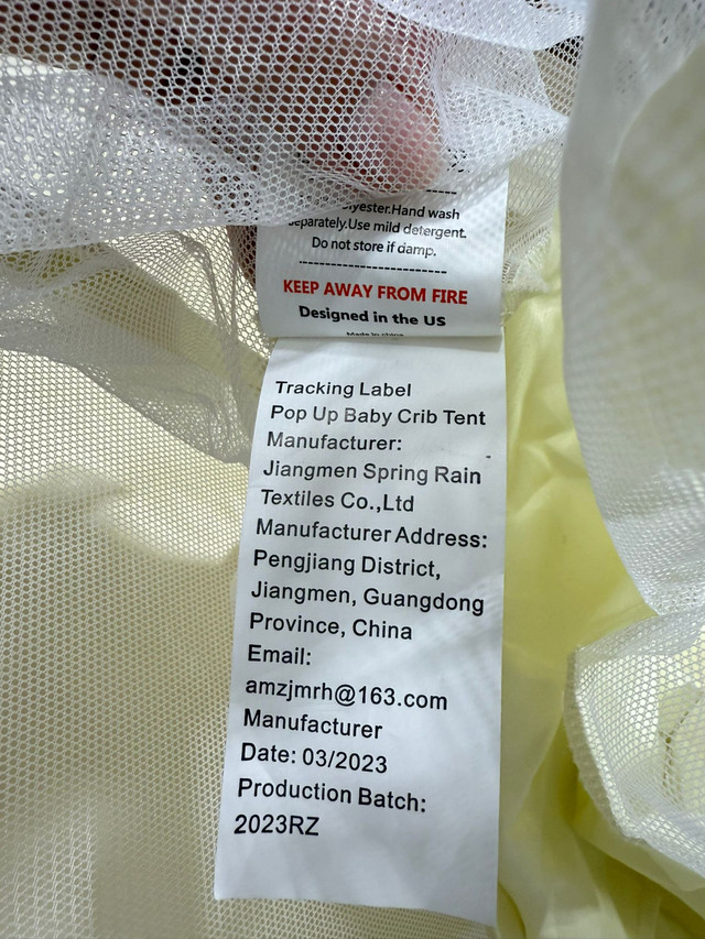 Baby Crib Pop-Up Tent – Yellow, Mesh Safety Canopy - photo 3