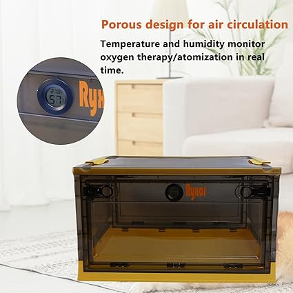 Pet Folding Recovery Box – Large Transparent Enclosure Cats Dogs