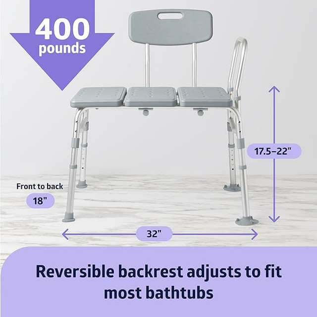 Medline Transfer Bench with Back