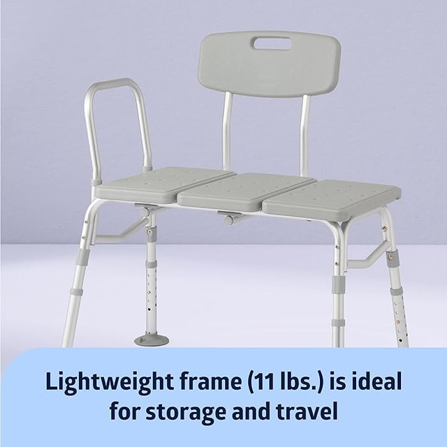 Medline Transfer Bench with Back - photo 3