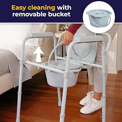 Drive Medical 11148-1 Folding Bedside Commode Chair - photo 4