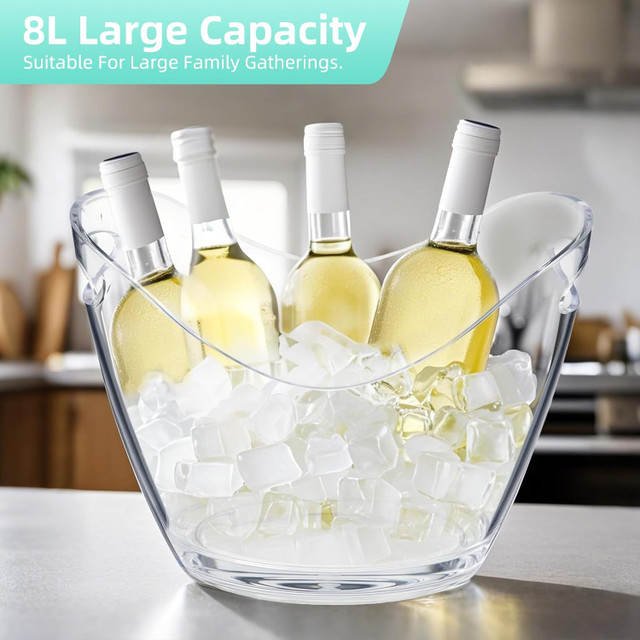 Extra Large Party Beverage Bucket Acrylic Ice Bucket Cocktail
