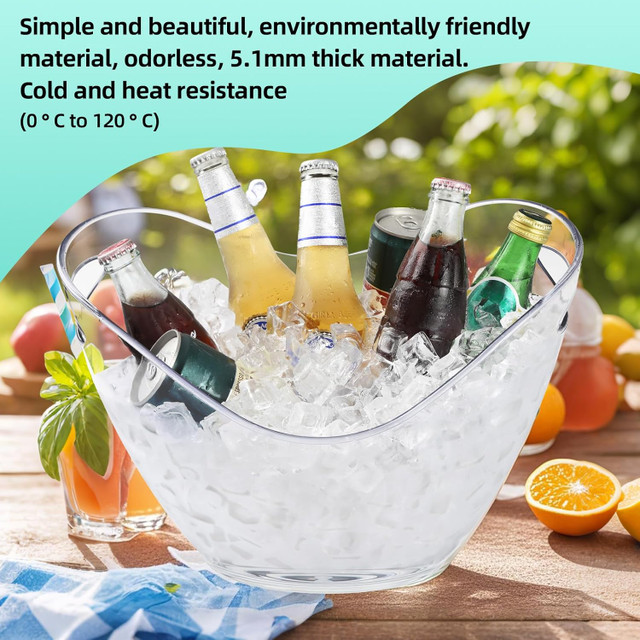 Extra Large Party Beverage Bucket Acrylic Ice Bucket Cocktail - photo 5