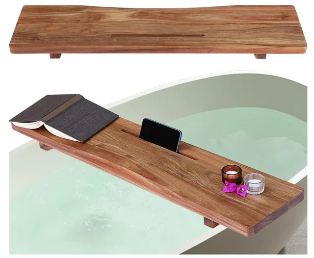 Acacia Wood Bathtub Tray Caddy thumbnail