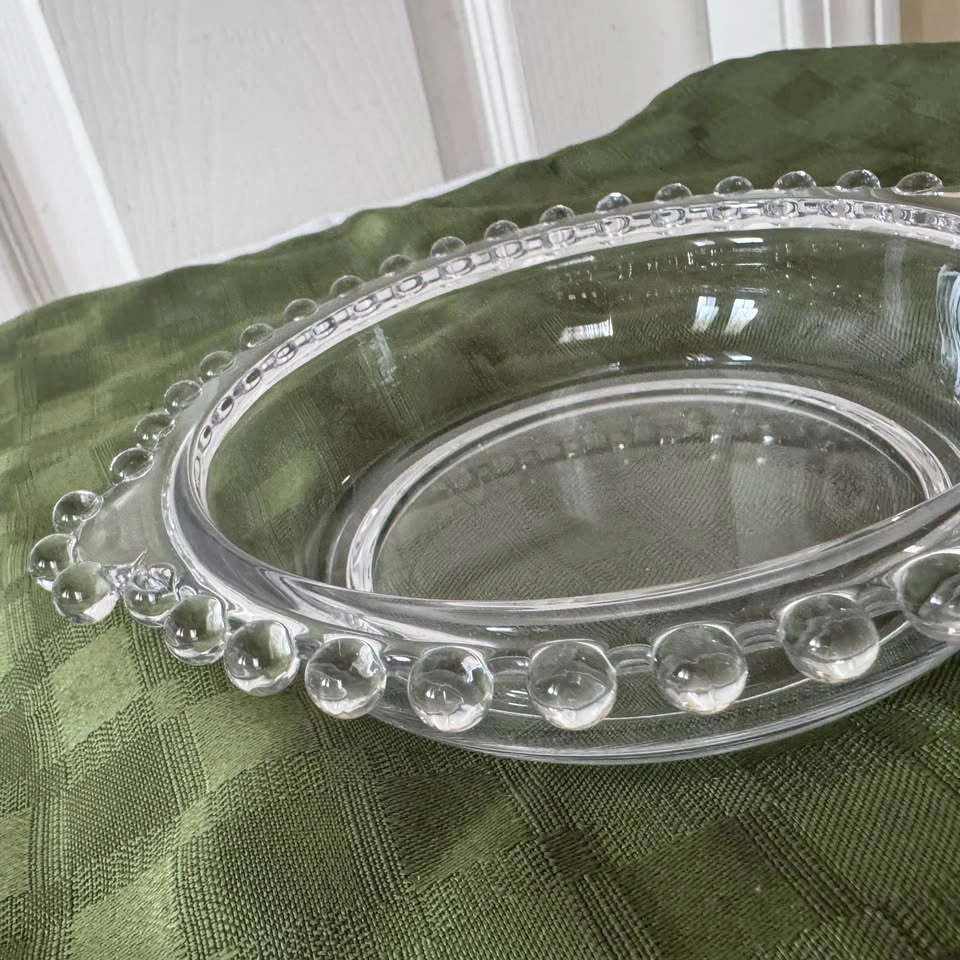 Vintage hobnail rim glass plate - photo 3