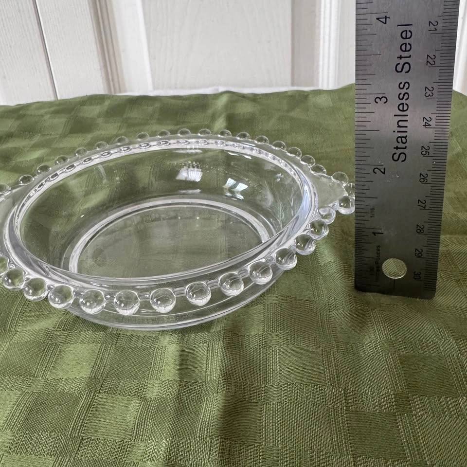 Vintage hobnail rim glass plate - photo 5