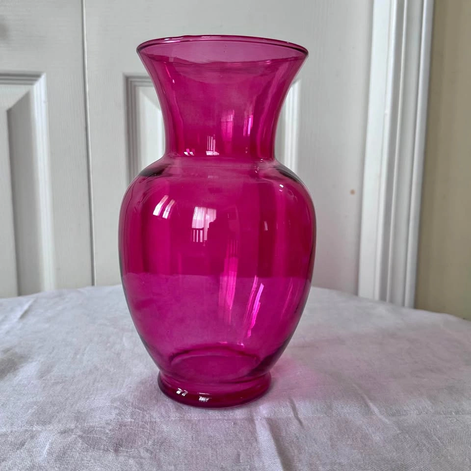 Vintage Cranberry glass base