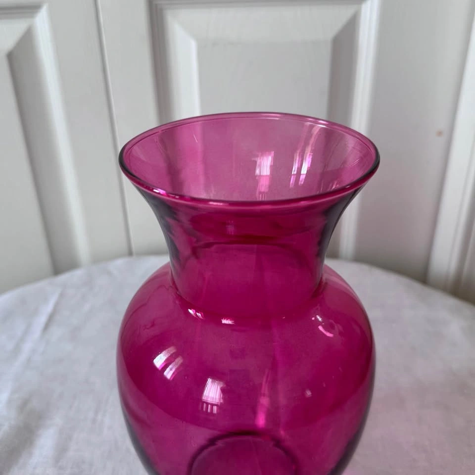 Vintage Cranberry glass base - photo 2
