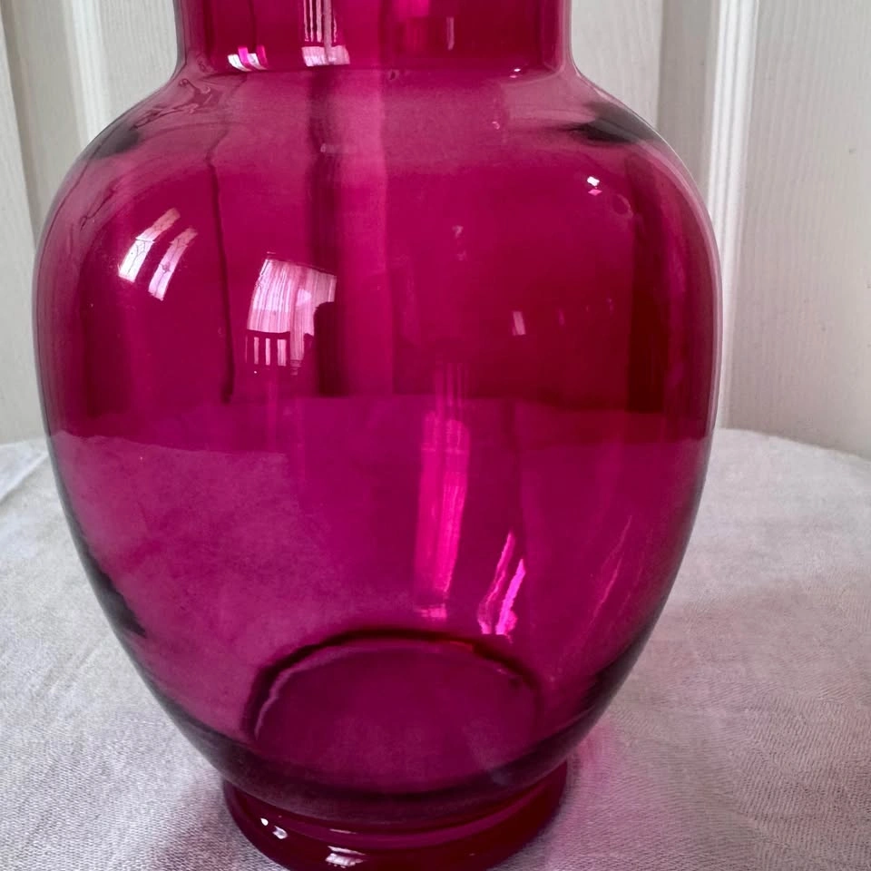 Vintage Cranberry glass base - photo 3